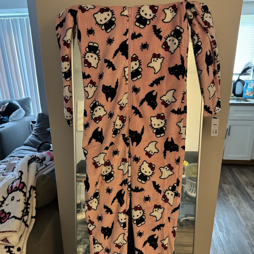 Halloween adult size hello kitty onesie